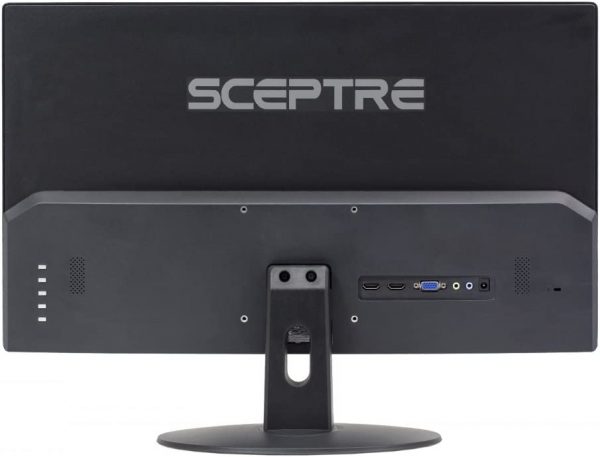 Monitor LED ultradelgado sin marco, con HDMI, VGA, altavoces integrados, color negro metálico 2018 -Sceptre E205W-16003R - Image 6