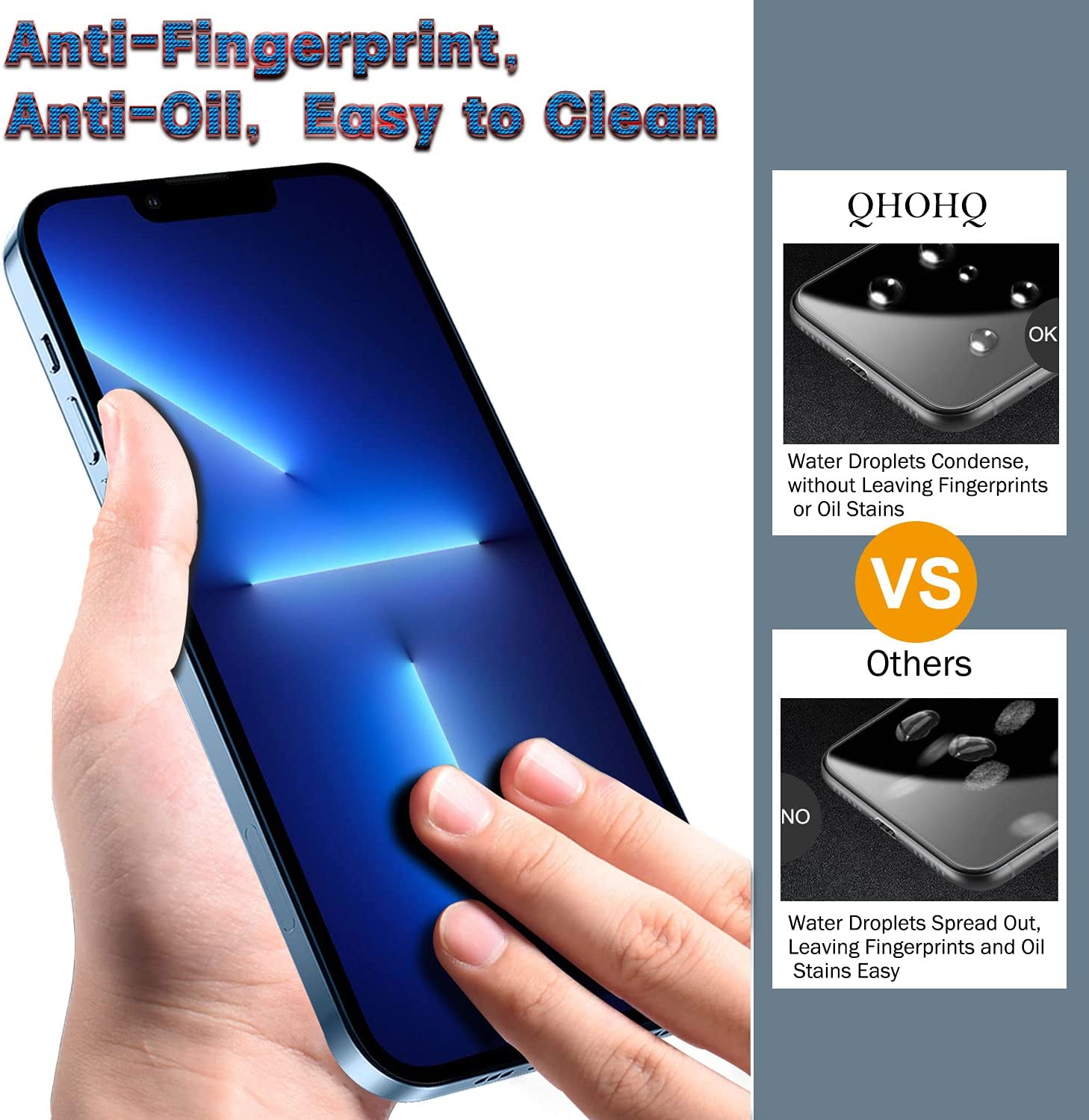 QHOHQ Paquete de 3 protectores de pantalla para iPhone 13 Pro Max de 6.7 pulgadas - Image 7